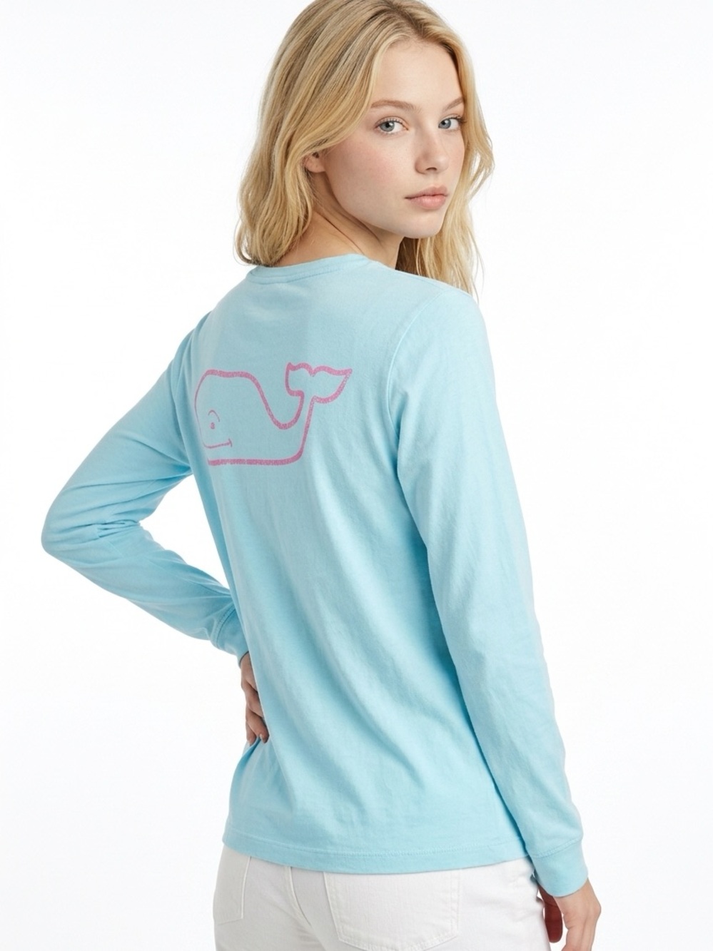 VINEYARD VINES | Colorful Long Sleeve Logo Tee M